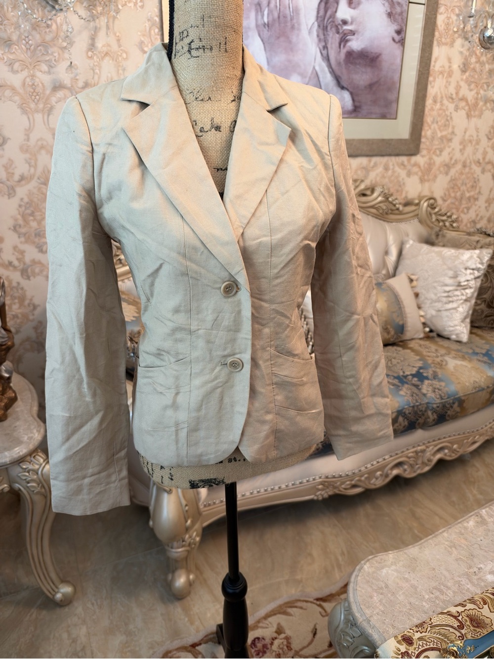 Willi Smith Classic Women's Cream Tailored Blazer